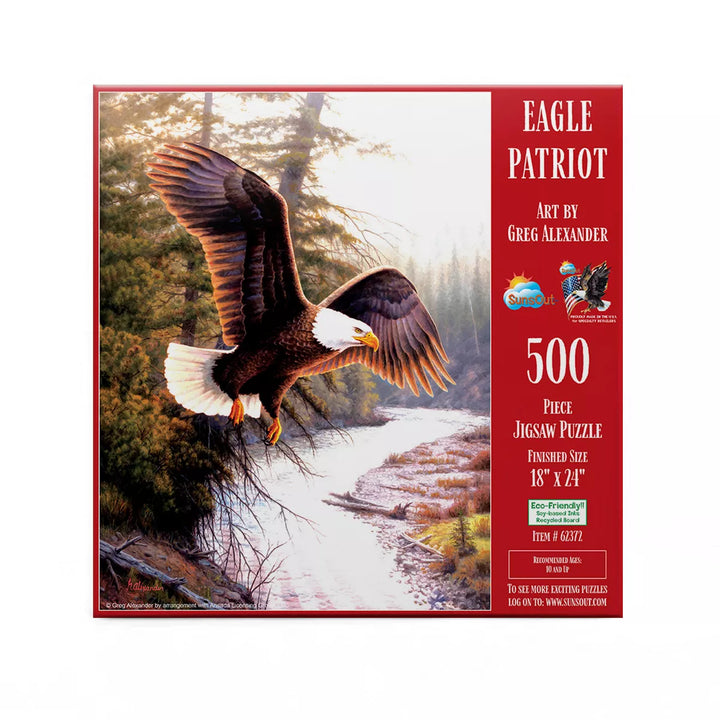 Sunsout Eagle Patriot 500 Pc Jigsaw Puzzle 62372