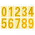 Unique Bargains 0 - 9 Vinyl Waterproof Self-Adhesive Reflective Mailbox Numbers Sticker 3.27 Inch Golden 5 Set