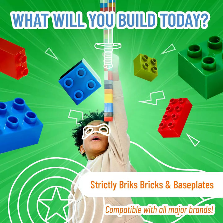 Strictly Briks Best Blocks Big Blocks Set, Large Building Blocks for Ages 3 and Up, Classic Colors, 84 Pieces