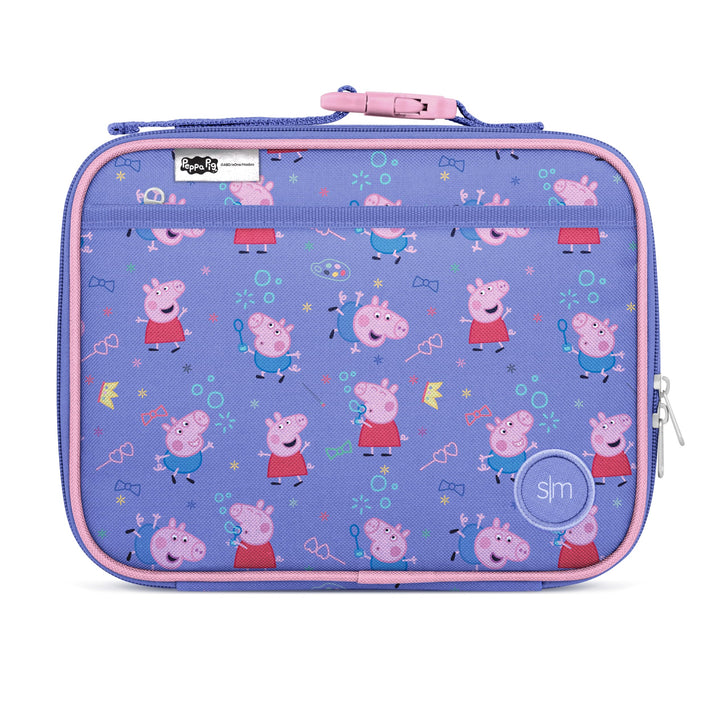 Simple Modern Peppa Pig Kids Lunch Box for School | Reusable Insulated Lunch Bag for Toddler, Girl, and Boy | Meal Containers with Exterior & Interior Pockets | Hadley Collection | Peppa Pig Bubbles Polyester Peppa Pig: Bubbles