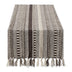 DII Farmhouse Braided Stripe Table Runner Collection, 15x108 (15x113, Fringe Included), Dark Brown 15x108" (15x113", Fringe Included) Striped