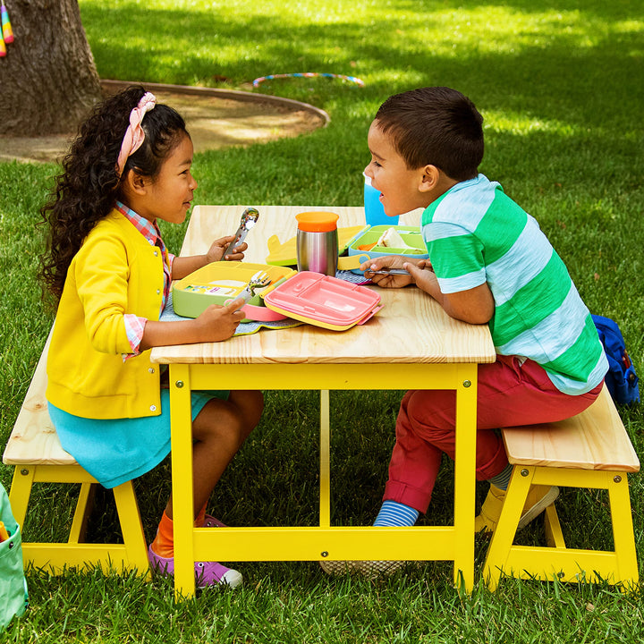 Munchkin® Lunch™ Bento Box for Kids, Includes Utensils, Green Solid