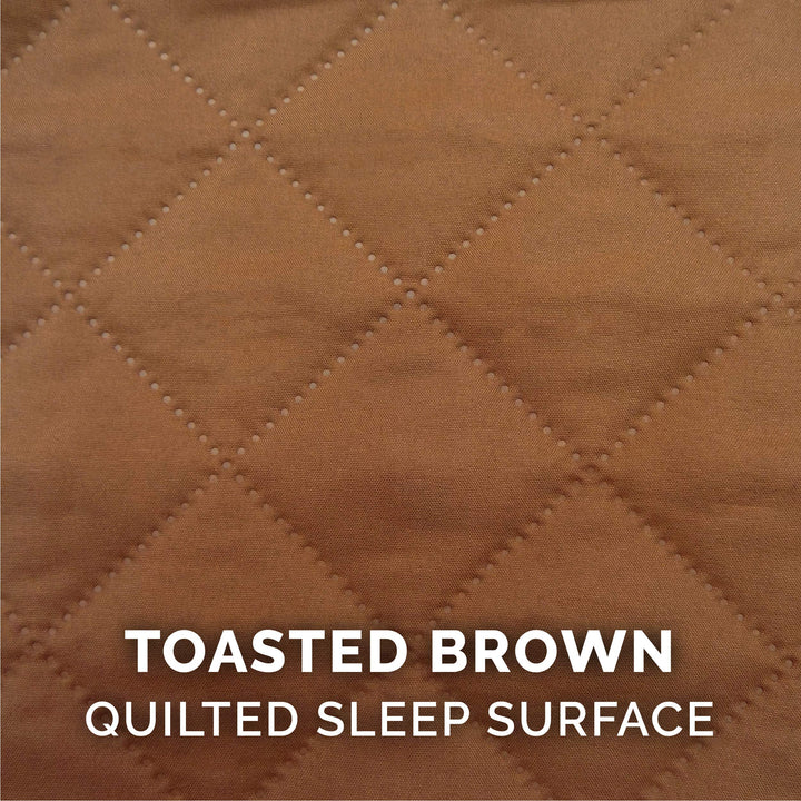 Furhaven Replacement Dog Bed Cover Quilted Sofa-Style, Machine Washable - Toasted Brown, Medium