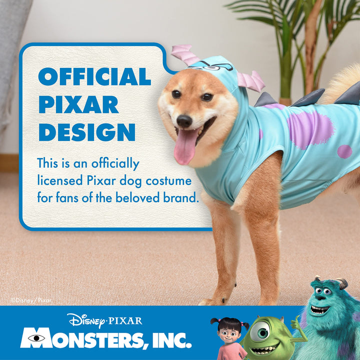 Sulley Costume, Blue, Medium - Officially Licensed Dog Halloween Costume, 100% Polyester, Comfortable, Lightweight - Monsters Inc. Theme, Machine Washable Sulley