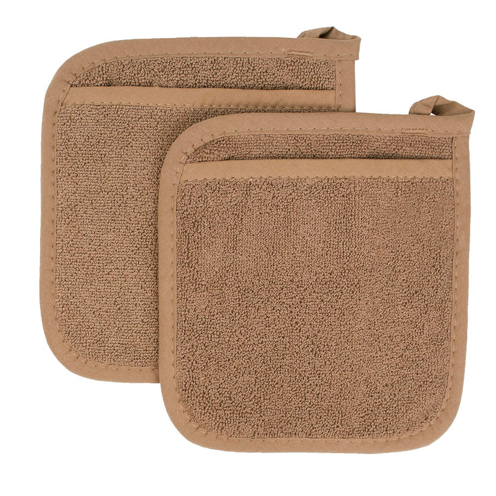 Ritz Terry Pocket Mitt & Hot Pad: Unparalleled Heat Resistant, Durable 100% Cotton  Ergonomically Designed for Optimal Grip  Easy-Care Machine Washable, Perfect for Your Kitchen  Mocha Brown, 2-Pk