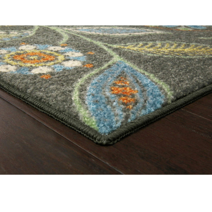 Maples Rugs Reggie Floral Kitchen Rugs Non Skid Washable Accent Area Carpet [Made in USA], Multi, 1'8" x 2'10" 1'8 x 2'10 Multi Color