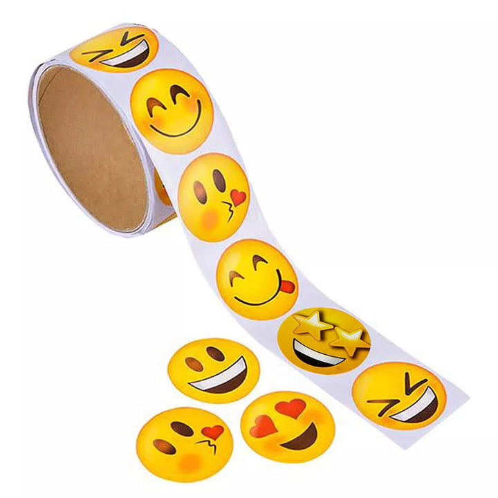 Kicko Emoticon Stickers Roll for Kids - 2 Rolls