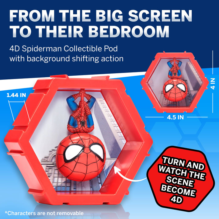 WOW! PODS 4D Marvel - Spiderman & Iron Man (2 pack) - Unique Connectable & Collectable Action Figure Toy, Wall/Shelf Display, Easter Basket Stuffers, Marvel Toy Figures, Toys & Gifts for Kids & Adults 2-pack Spiderman & Ironman