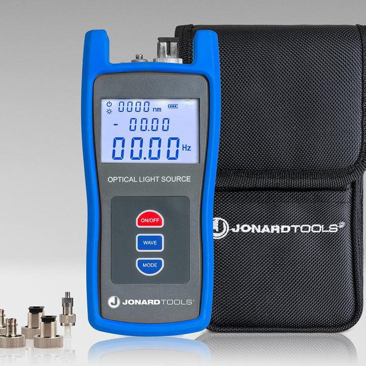 Jonard Tools FPL-5555 Fiber Power Meter (-50 to +26 dBm) w/Data Storage & SM/MM Optical Light Source Kit SM/MM Power Meter & Light Source Kit