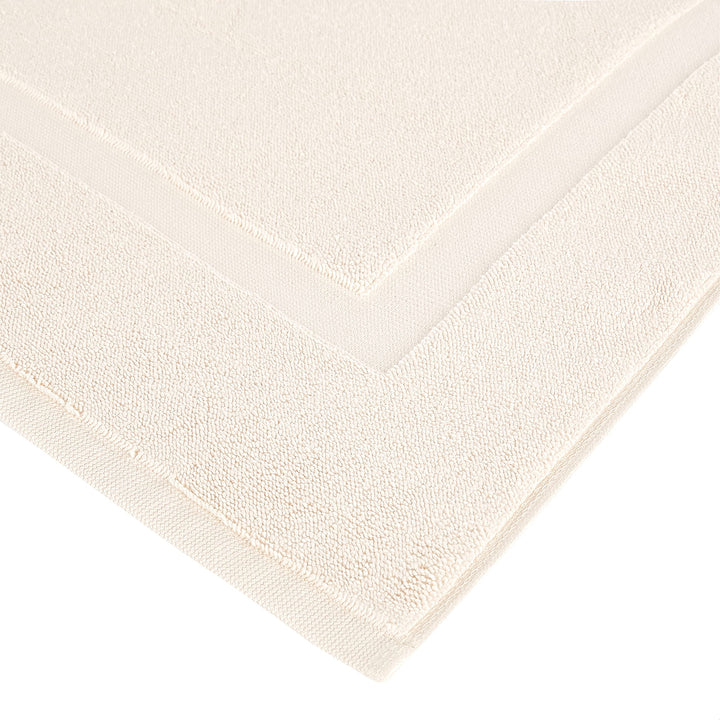 Basics Banded Bathroom Bath Rug Mat, Cream, 31" L x 20" W