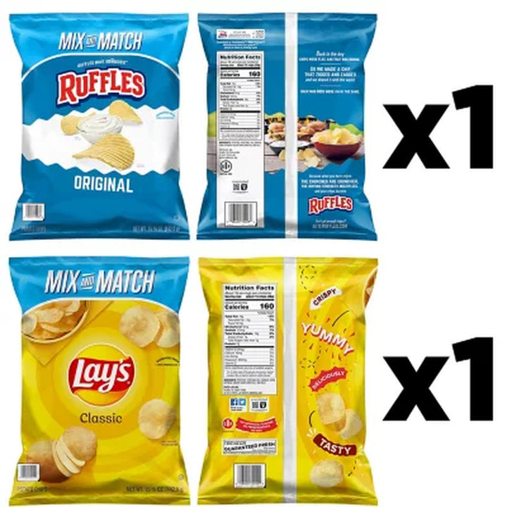 Lay'S Classic Potato Chips and Ruffles Original Potato Chips Bundle 2 Ct.