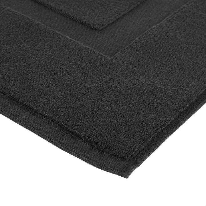 Basics Banded Bathroom Bath Rug Mat, Midnight Black, 31 inches L x 20 inches W 1-Pack