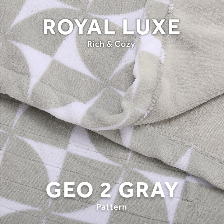 Sunbeam Royal Luxe Dove Grey Heated Blanket - King King (90" x 100")