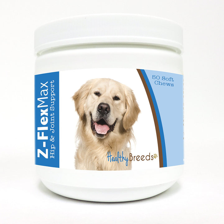 Healthy Breeds Golden Retriever Z-Flex Max Hip and Joint Soft Chews 50 Count 50 Ct Golden Retriever, Light Brown