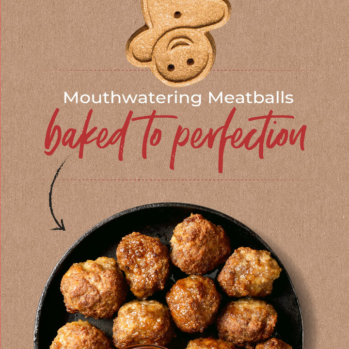 Buddy Biscuits Meaty Meatball Bites 10 oz Pouch of Dog Treats, BBQ Beef Recipe