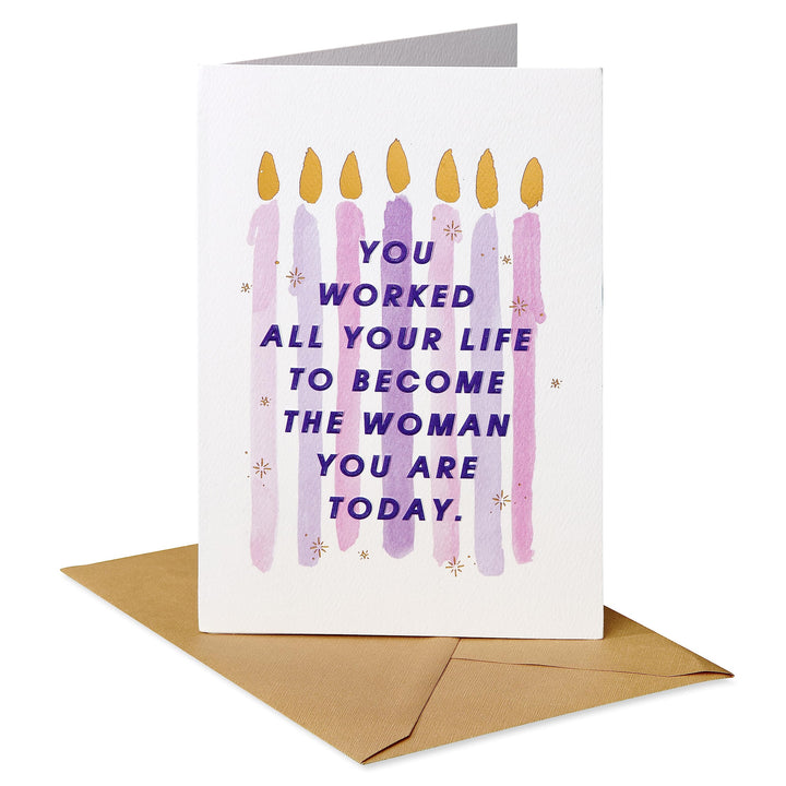 American Greetings Birthday Card for Her (So Worth Celebrating) Candles