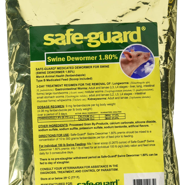 MERCK ANIMAL HEALTH MFG 184311 1 LB Safe-Guard 1.8% Swine Scoop