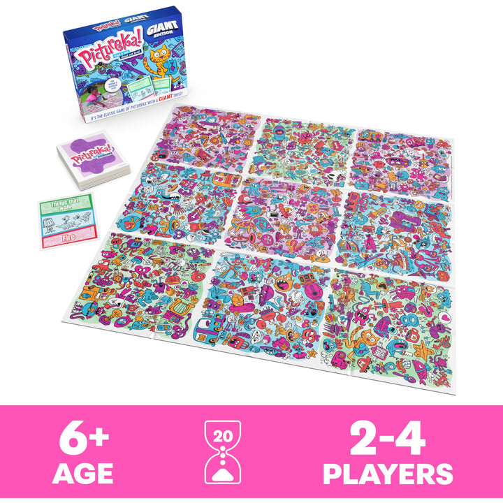 Pictureka Giant Board Game - Fun Family Game with Big Mat & Cards for Kids Ages 6+