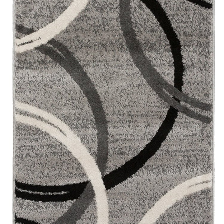 Rugshop Modern Wavy Circles Design Area Rug 2'7" x 4' Red 2'7" x 4'