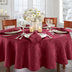 ELRENE HOME FASHIONS Caiden Elegance Damask Fabric Tablecloth, 60" x 84" Oval, Cranberry Tablecloth (1)