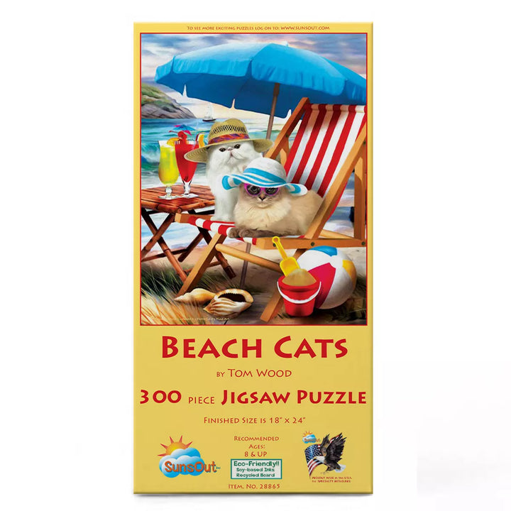 Sunsout Beach Cats 300 Pc Jigsaw Puzzle 28865