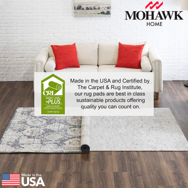 Mohawk Home 8' x 11' 3/8 Rug Pad 100% Felt Protective Cushion, Premium Comfort Underfoot – Safe for All Floors 3/8 Inch Ultra Premium All Surface 8' x 11'