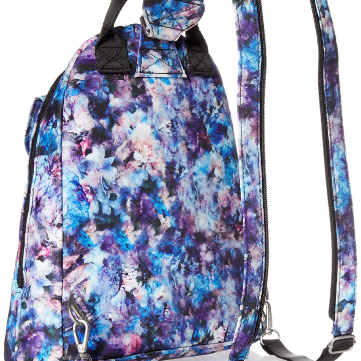 Baggallini Naples Convertible Small Daypack Sling Crossbody, Midnight Blossom One Size