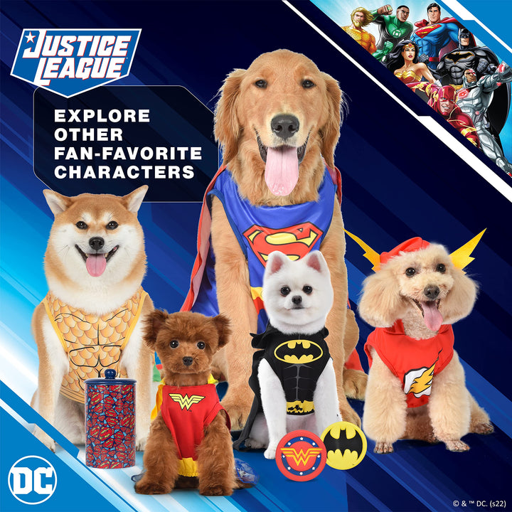 DC Comics Superhero The Flash Halloween Dog Costume – Large - | DC Superhero Halloween Costumes for Dogs, Funny Dog Costumes | Officially Licensed DC Dog Halloween Costume Red