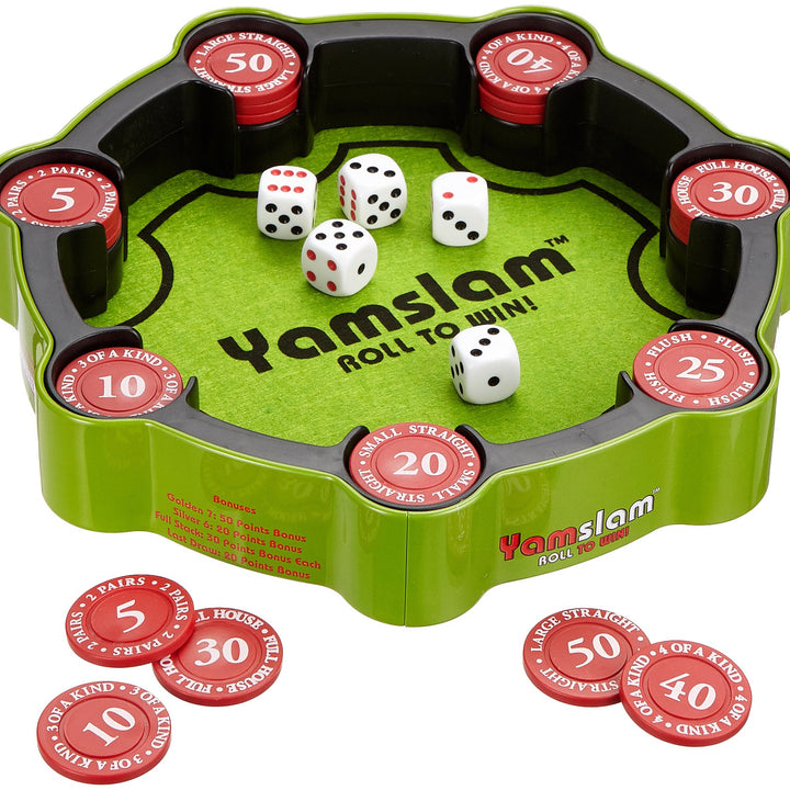 Yamslam Fun Chance and Strategy Family Dice Game for Kids and Adults by Blue Orange Games - 1 to 4 Players, Ages 8+