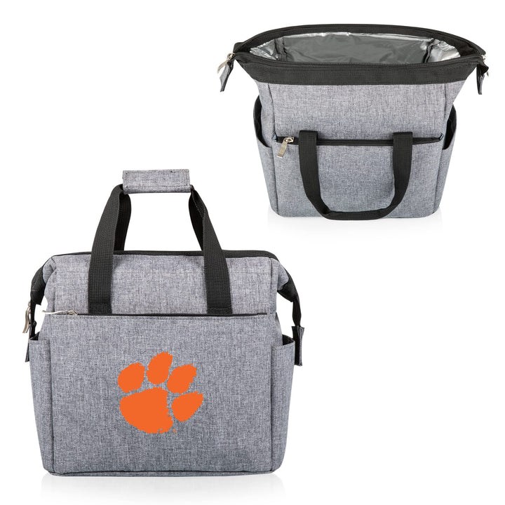 PICNIC TIME NCAA unisex-adult NCAA On The Go Lunch Cooler Clemson Tigers 10 x 6 x 10.5 Heathered Gray