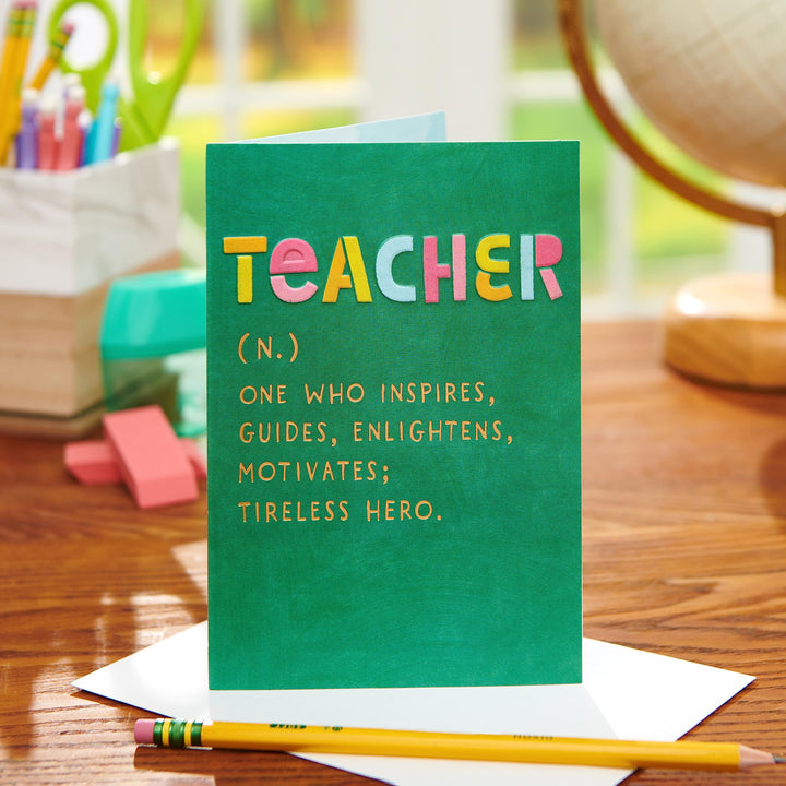 American Greetings Thank You Card for Teacher (Tireless Hero) Tireless Hero