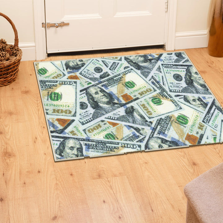 Ottomanson Siesta $100 Bill Collection Design Area Rug , 2'3" x 3', Blue New