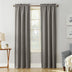 Sun Zero Easton Energy Saving Blackout Rod Pocket Curtain Panel, 40" x 63", Gray 40" x 63" Grey