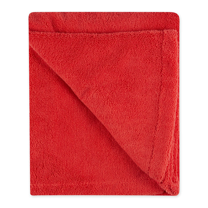 Bone Dry Pet Grooming Towel Collection Absorbent Microfiber X-Large, 41x23.5", Embroidered Red