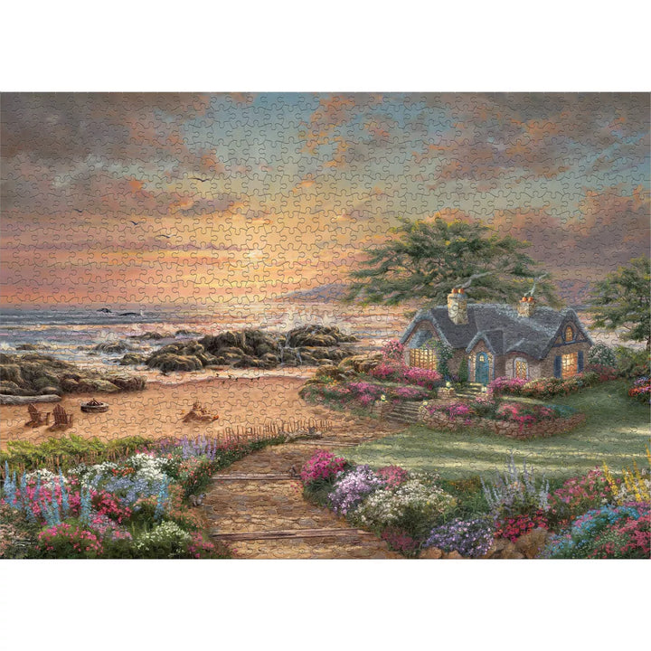 Ceaco Thomas Kinkade: Seaside Cottage Jigsaw Puzzle - 1000Pc