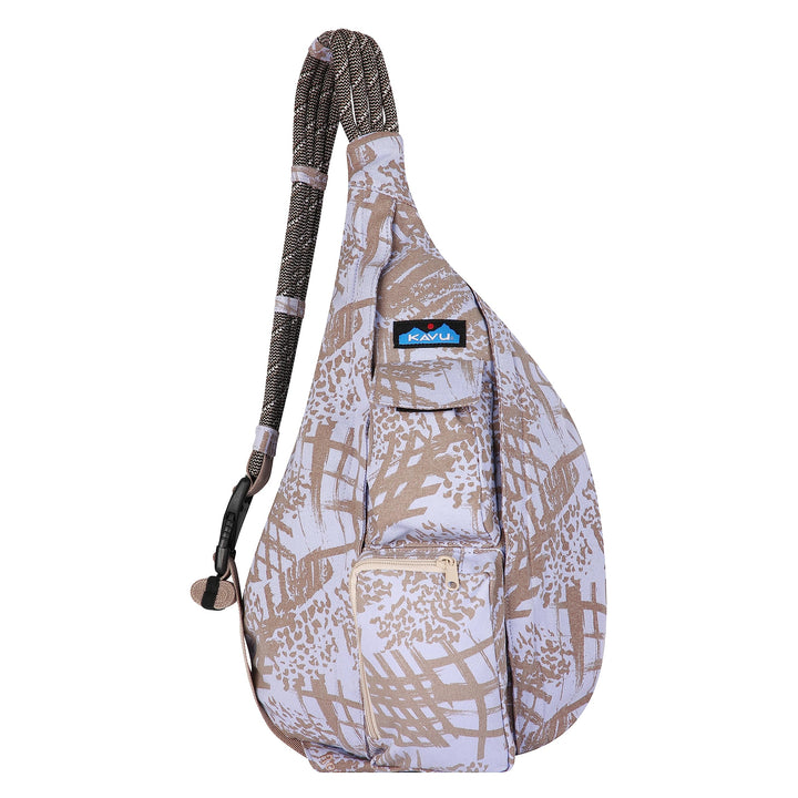 KAVU Original Rope Bag Sling Pack with Adjustable Rope Shoulder Strap Beach Doodle