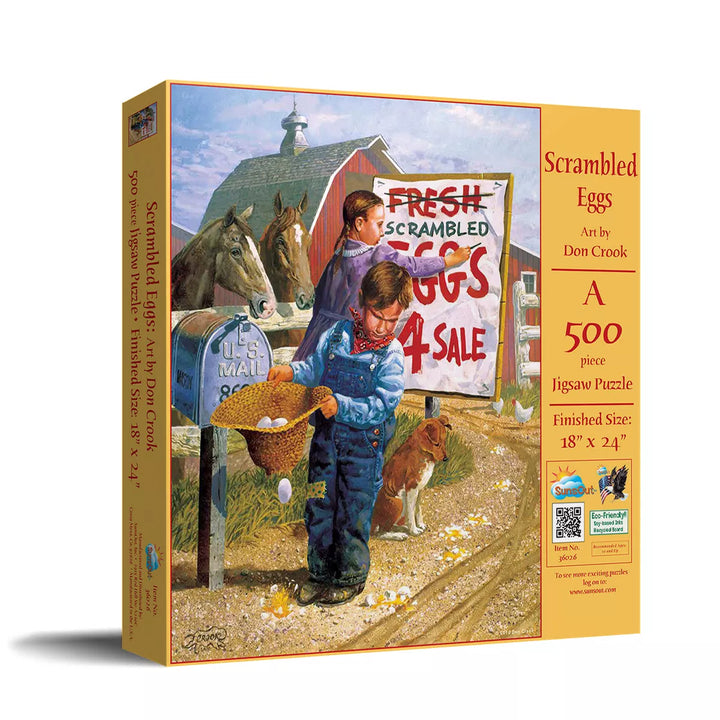 Sunsout Scrambled Eggs 500 Pc Jigsaw Puzzle 36026