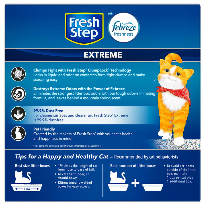 Fresh Step Clumping Cat Litter Multi-Cat Extra Strength Formula With Febreze Freshness, Multi Cat Litter With Ammonia Block Technology, 14 lb. Box