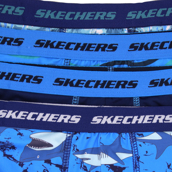 Skechers Boys'  Exclusive 8pk Athletic Boxer Briefs with Unique Prints in Sizes 2/3t, 4, 6, 8 and 10 2-3T 8-pack Sharks Bxrbr