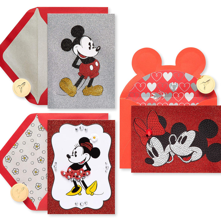 Papyrus Disney Blank Card Assortment, Mickey and Minnie Mouse (3-Count)