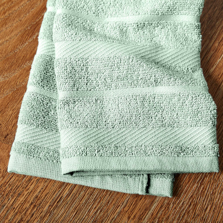 KitchenAid Albany Kitchen Towel 4-Pack Set, Pistachio/White, 16"x26"