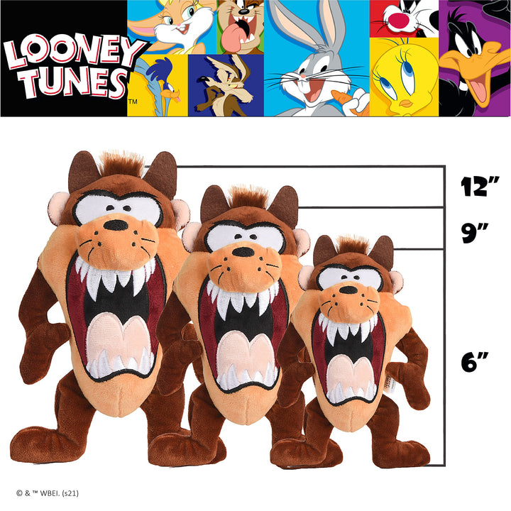 Looney Tunes for Pets Tasmanian Devil Taz Big Head Plush Dog Toy, Stuffed Animal for Dogs | 12-Inch Jumbo Dog Toy for All Dogs | Officially Licensed Dog Toy from Warner Bros Tasmanian Devil Plush 12 Inch