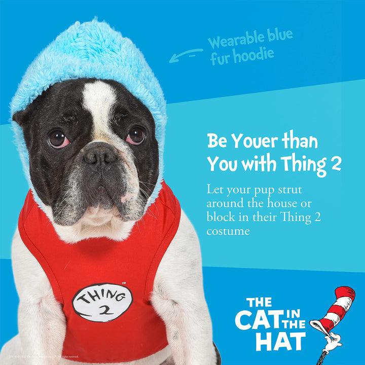 The Cat in The Hat: Halloween Thing 2 Costume- Small | Funny Halloween Costumes for Dogs, Officially Licensed Dr. Seuss Dog Halloween Costume (FF23034)