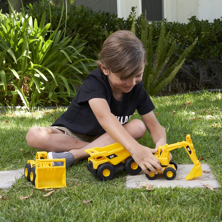 CAT Construction Toys, Construction Vehicle Set for Kids Ages 2 & Up, Dump Truck, Loader, Excavator, Articulated Parts, Quality You Can Trust, Great Gift Dump Truck, Loader, and Excavator