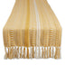 DII Farmhouse Braided Stripe Table Runner Collection, 15x72 (15x77, Fringe Included), Honey Gold 15x72" (15x77", Fringe Included) Striped