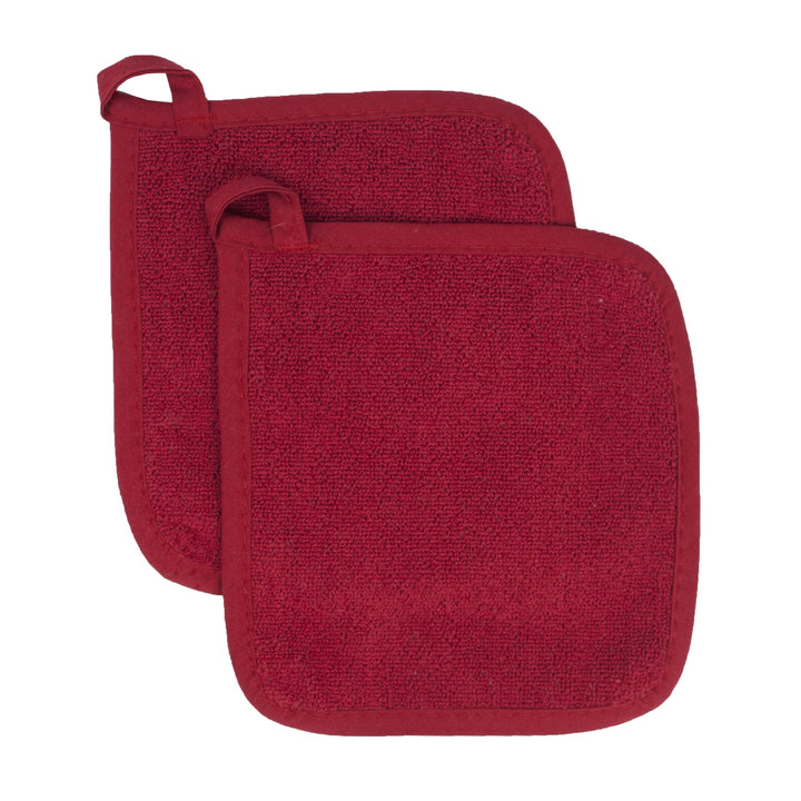 Ritz Terry Potholder & Hot Pad: Unparalleled Heat Resistant, Durable 100% Cotton  Ergonomically Designed for Optimal Grip  Easy-Care Machine Washable  Perfect for Your Kitchen  Paprika Red, 2-Pk