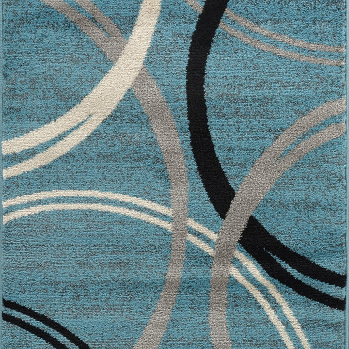 Rugshop Modern Wavy Circles Design Area Rug 2'7" x 4' Red 2'7" x 4'