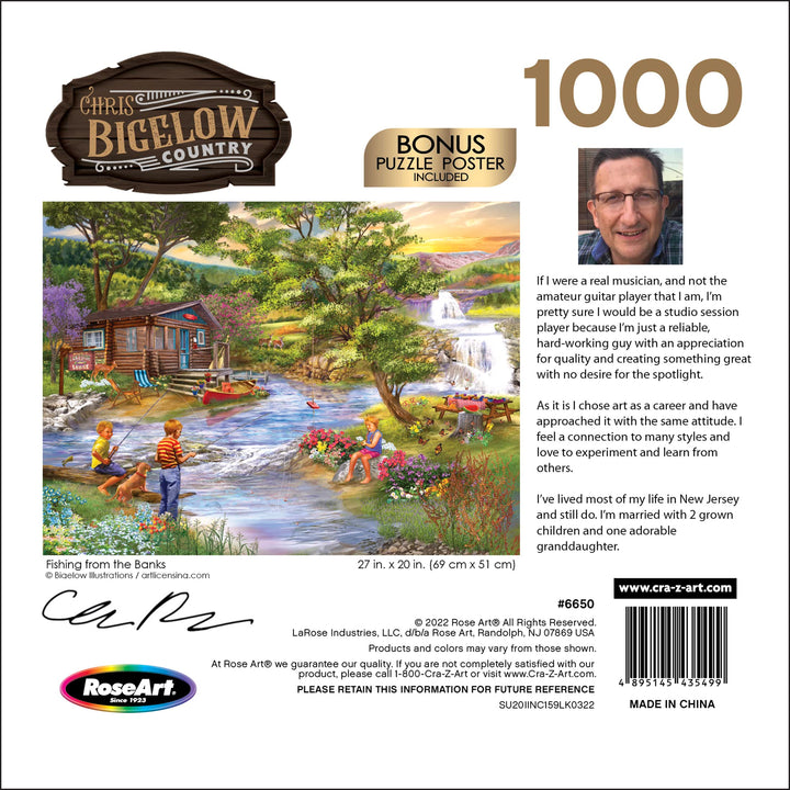 Cra-Z-Art - RoseArt - Bigelow Country 1000PC - Fishing from The Banks