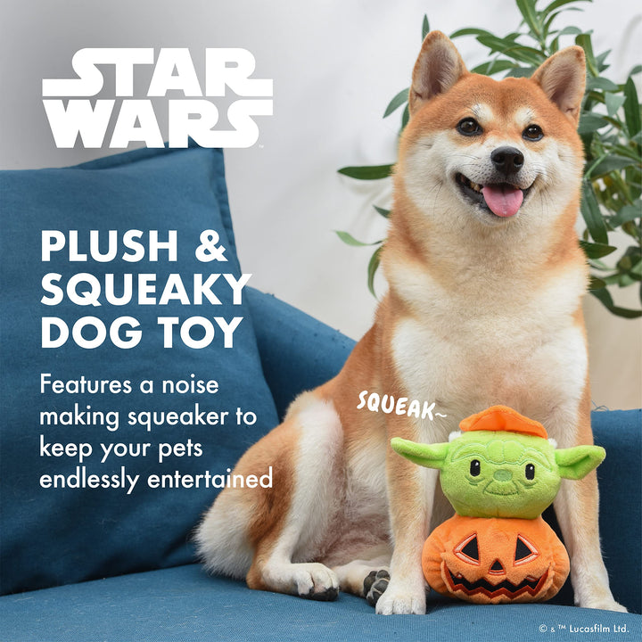 Star Wars Dog Toy Yoda Halloween Dog Toy Pumpkin Head | Small Dog Toy, Soft Plush Dog Toy, Dog Chew Toy | Star Wars Yoda Dog Toy, Pumpkin Head Yoda Star Wars Plush Toy for Dogs, 6 Inch (FF19333-22) Yoda Pumpkin Head 2022