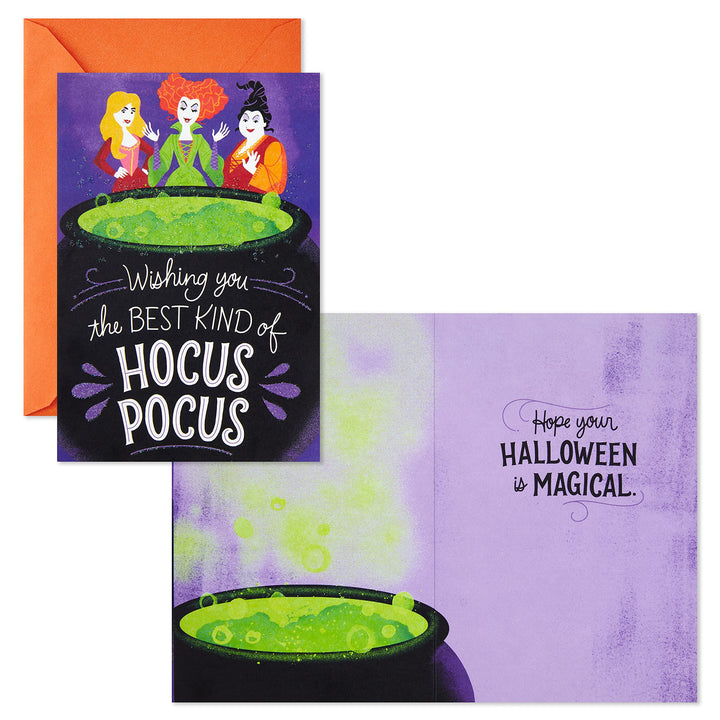 Hallmark Hocus Pocus Pack of Halloween Cards, Sanderson Sisters (4 Cards with Envelopes) Hocus Pocus Halloween, 4 Cards